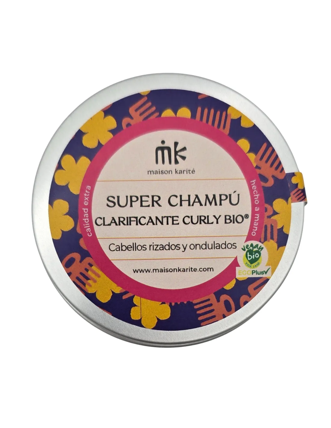 Maison Karité Solido Super Champú Clarificante CurlyBio Lata 75g Maison Karité Solido Super Champú Clarificante CurlyBio Lata 75g